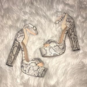 Snakeprint Platform Heels